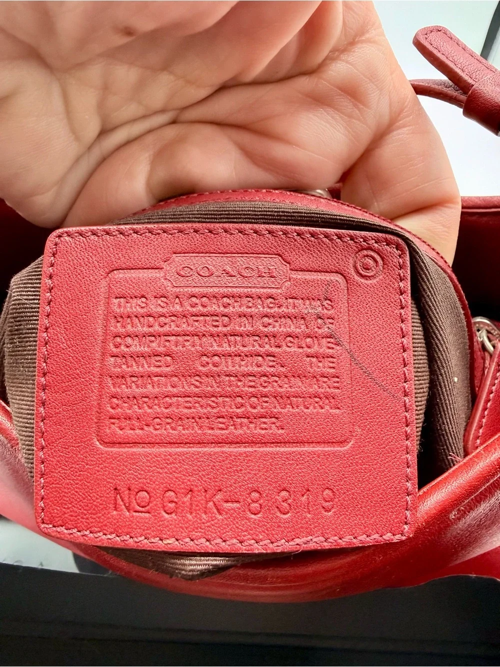 Coach Ergo Demi Hobo Bag Red Glove Leather Silver Hardware Y2K Shoulder Bag 8319